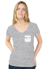Load image into Gallery viewer, Dog Mom Deep V Neck (Gray)
